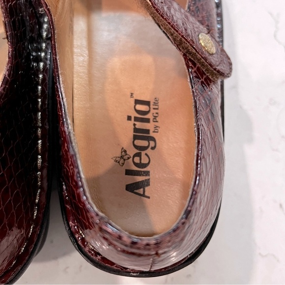 ALEGRIA Textured Patent Slip-On Mary Jane Snake Print Leather / EU 37 / US 7-7.5 - Picture 14 of 16